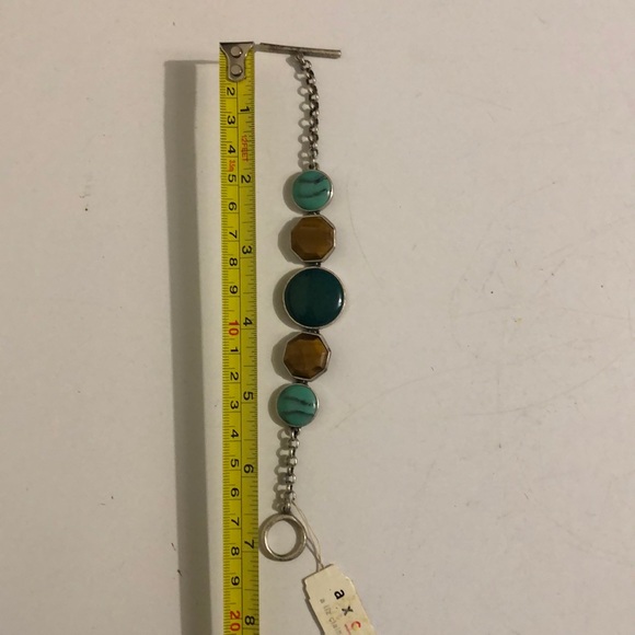 Bracelet: green & brown beads (Axcess) - Picture 9 of 11